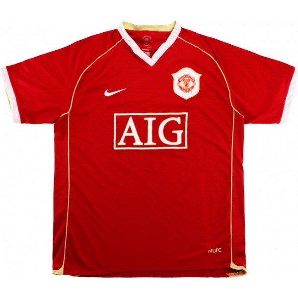 Camiseta Manchester United Primera equipación Retro 2006 2007 Rojo